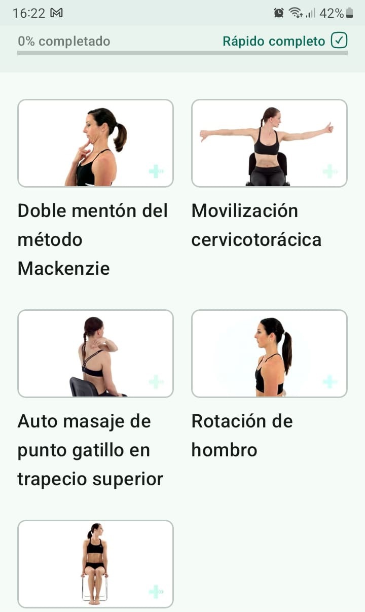 Síndrome facetario cervical programa de ejercicios